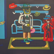 Under 30’s eat free, artwork in exhibition. Courtesy of The Mill Gallery