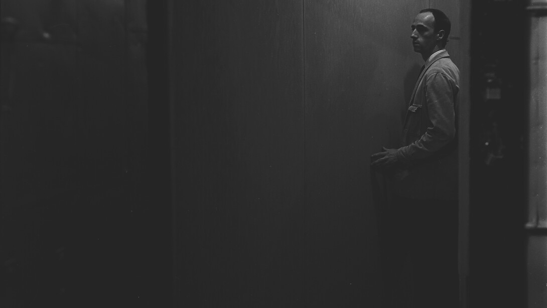 Robert Morris, detail of Untitled (Passageway), 1961. Photo Courtesy Castelli Gallery, New York. © 2014 Robert Morris / Artists Rights Society (ARS), New York.