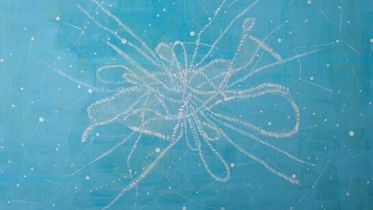 Bastienne Schmidt, Untitled String Topos, 2013, Mixed Media On Panel, 30x40 in.