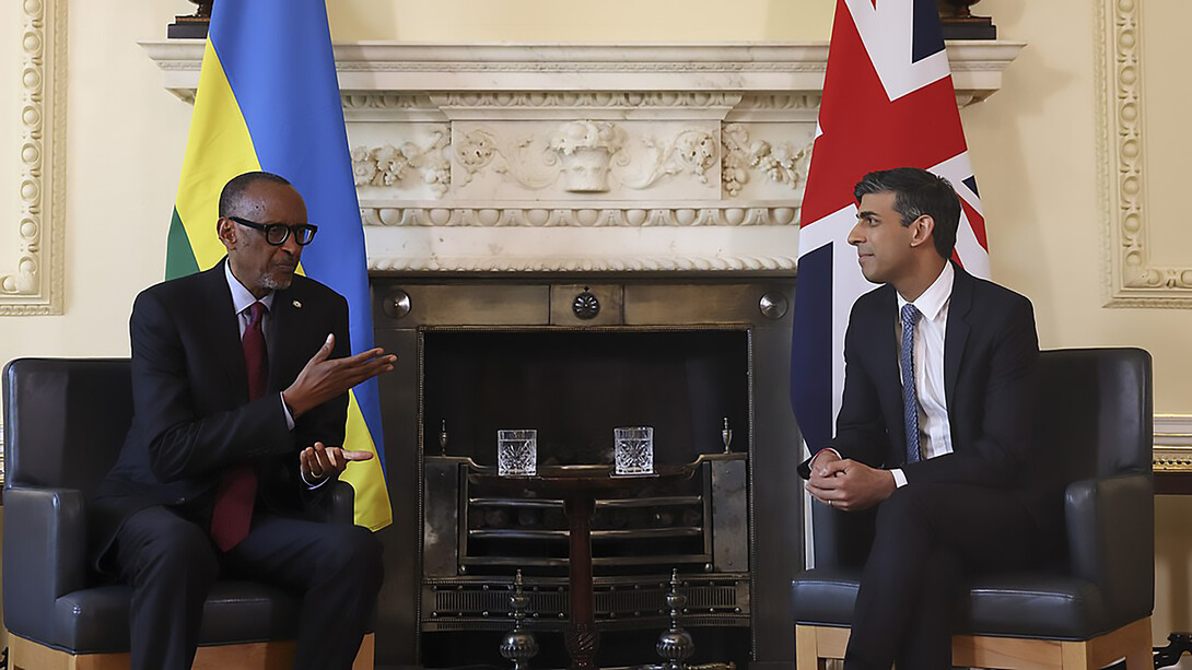 London, United Kingdom, Prime Minister Rishi Sunak meets Paul Kagame, President of Rwanda for a bilateral meeting in 10 Downing Street, picture by Simon Dawson