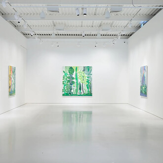 John Pule, the first incision I saw I dreamed no more, exhibition view. Courtesy of Gow Langsford Gallery
