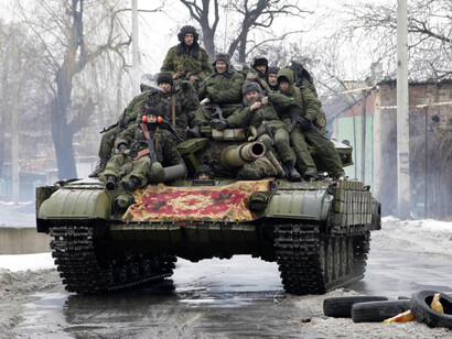 Militaires en Donetsk