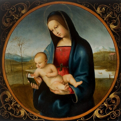 Sassoferrato, Copia della Madonna Connestabile di Raffaello
