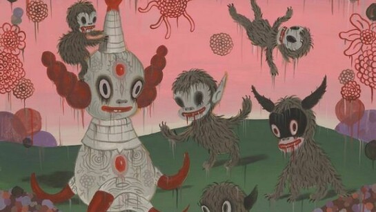 G.Baseman, 2012, Medium4, acrilico su tela, 45,7 x 61 cm