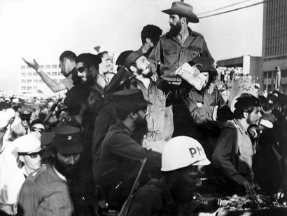 Fidel Castro en la Caravana de la Libertad, La Habana, Cuba, 8 de enero de 1959