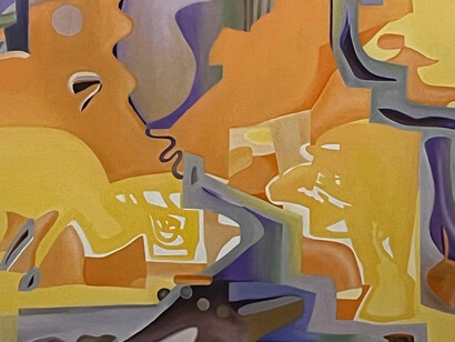 Nina Tsotsoria, “Game 2”, oil on canvas, 2024  