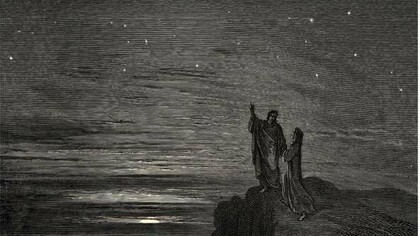 Dante Alighieri mostra le stelle a Virgilio 