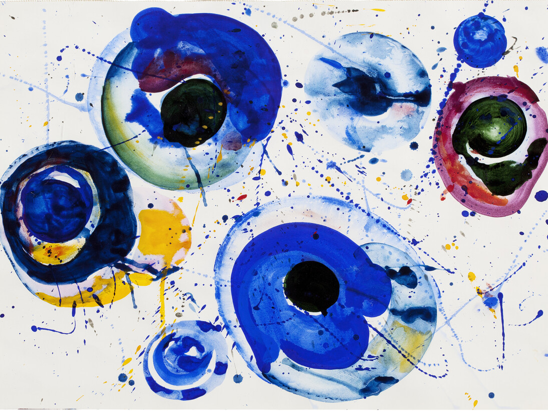 Sam Francis, Untitled (SF62-102), 1962, Acrylic and gouache on paper, 35.6 x 49.5 cm (14 x 19 1/2 in)