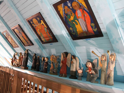 Culture of Mazovia in folk vision of the world, exhibition view. Courtesy of The Mazovian Museum in Płock