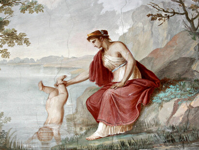 Achille immerso nel fiume Lete