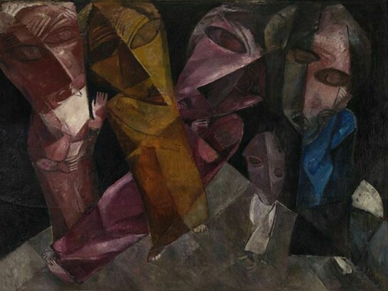 Lasar Segall (1891-1957), Eternal Wanderers, 1919, Oil on canvas, 54 3/8 x 72 ½ in. (138 x 184 cm), Lasar Segall Museum, IBRAM/Ministry of Culture. Photo: Jorge Bastos
