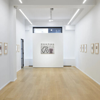 Jonathan Lasker, A survey of the maquettes 1986-2026, exhibition view. Courtesy of Maruani Mercier