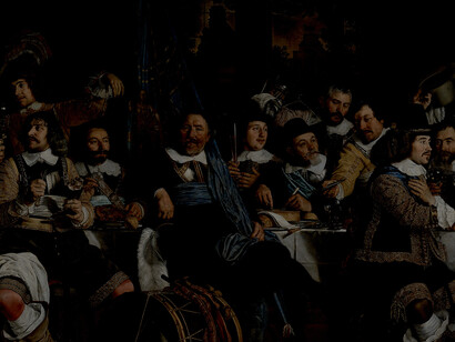 Banquete de la Guardia Cívica de Ámsterdam en la celebración de la Paz de Múnster ( Bartholomeus van der Helst), que selló el fin de la guerra de los Ochenta Años