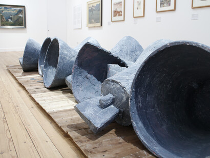 Keith Roberts, Distant Voices, or Caporetto, 2016-17, Plaster, acrylic paint, timber