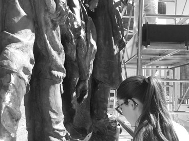 Roma, Vincenzo Vela, Le Vittime del Lavoro, operazione di Restauro, ph Roberto Luciani