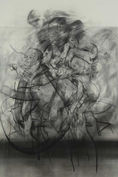 Jenny Saville, Mnemosyne (detail). Courtesy of Norton Museum of Art