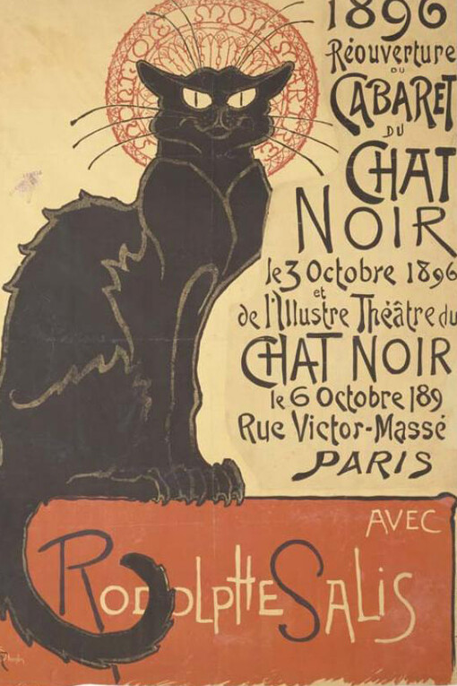 Cabaret du Chat Noir (Poster), 1892
by Théophile Steinlen
Collection: Victoria and Albert Museum, London. 
© Victoria and Albert Museum, London