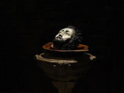 Ana Maria Pacheco, Study of Head (John the Baptist III), 1992, Sculpture, polychromed wood, 31.8 x 50.8 x 74 cm, on exhibition in The Cathedral of St John the Baptist