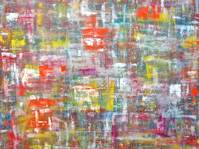 Monica Maja Richardson, Orange Memories, 2015, Acrylic and oil on canvas, 100 x 120 cm
