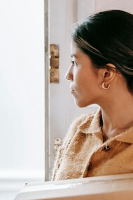 Woman imagining her future