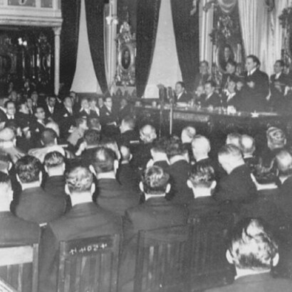 Acto de juramentación de Rafael Ángel Calderón Guardia, 8 de mayo de 1940, Costa Rica