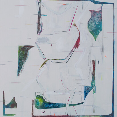 Laurence Owen, Fissure, oil on canvas, 135 x 135 cm, 2013