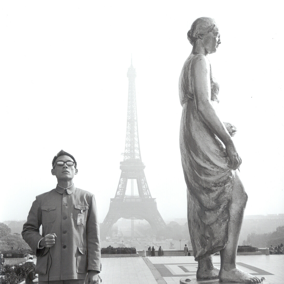 Tseng Kwong Chi, Paris, France, 1983, Silver Gelatin Print, 180 x 180 cm / 70 ⅞ x 70 ⅞ in. Edition of 6 
