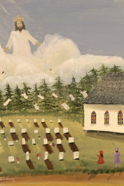 Zelle Manning, The King is Coming, 1994, Oil on canvas, Gift of the Roger Houston Ogden Collection, 2003.01