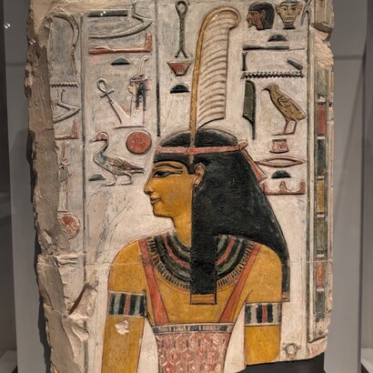 Rilievo di Maat, KV17, Tomba di Seti I, Museo Nazionale Archeologico, Firenze, Italia