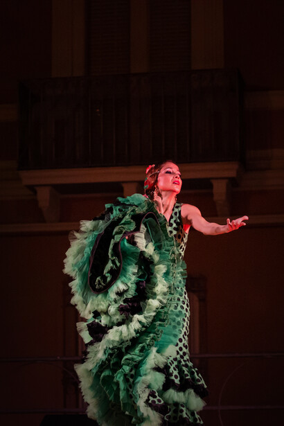 Olga Pericet en el espectáculo de flamenco 'Baile a dos' en el Festival Internacional ‘San Lucido Experience 2023’ en San Lucido, Italia