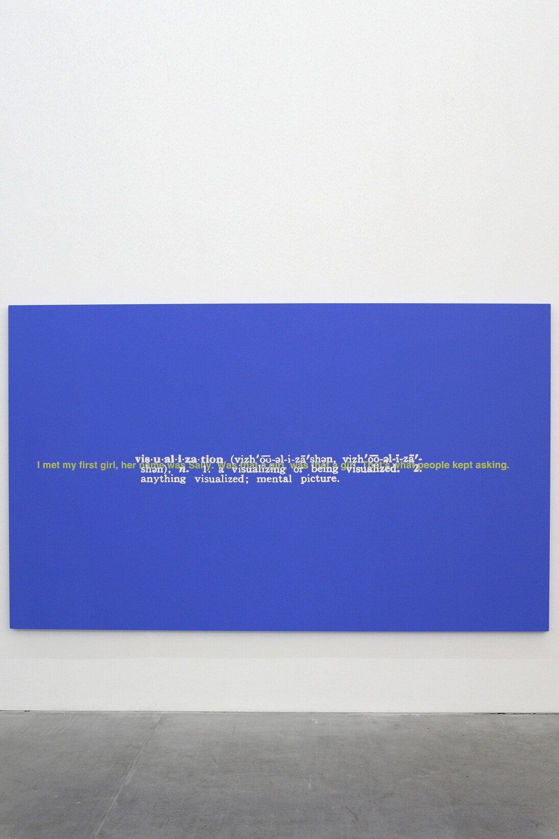 Stefan Brüggemann, Untitled (Joke and Definition Paintings), 2011, Silkscreen ink on canvas, 330 x 203 cm / (129⅞ x 79⅞ in), Image courtesy of the artist , © the artist