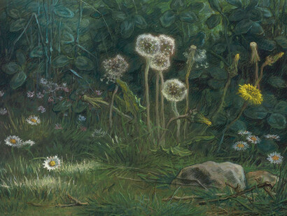 Jean-François Millet, Dandelions, 1867–68.
Pastel on tan wove paper. Gift of Quincy Adams Shaw through Quincy Adams Shaw, Jr., and Mrs. Marian Shaw Haughton.