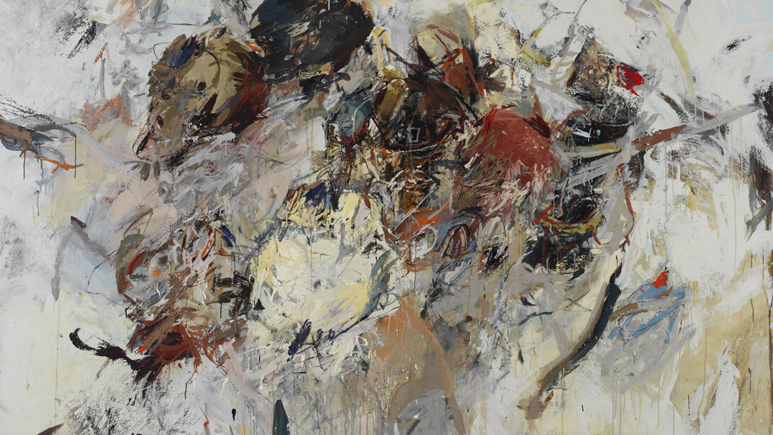Mehran Elminia, Destiny, 2011, mixed media on canvas, 190 x 250 cm