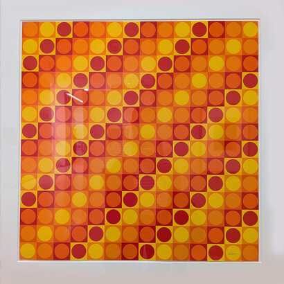 Joël Stein (1926-2012), Untitled (1975). Stein was a member of the Groupe de Recherche d'Art Visuel (GRAV), a collective of artists active in the 1960s focused on optical and kinetic art. Image ©MACA/the Author 2026