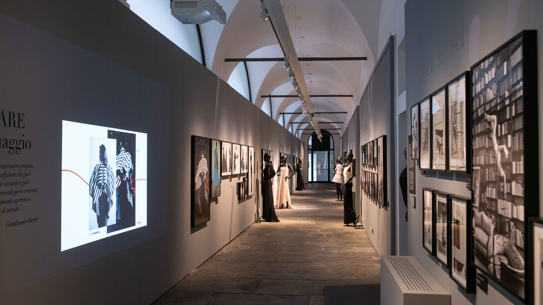 Gianfranco Ferré, through the lens, exhibition view. Courtesy of Forte di Bard 