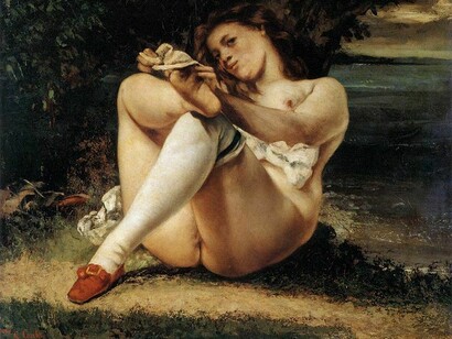 Gustave Courbet. Woman with White Stockings, 1861. Oil on Canvas
