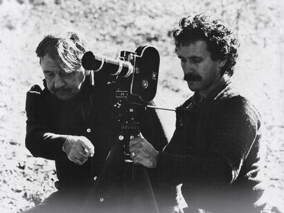 Adolfo Silva y Rodrigo Gonçalves B. en la filmación de «La Nacencia»