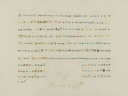 Candy Jernigan, The New York Collections, Found Dope: Part II, 1986, Found objects on paper, Paper: 28 x 39 inches (71.1 x 99.1 cm), Frame: 31 x 43 inches (78.7 x 109.2 cm)