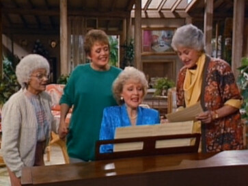 Main cast of the series (from left): Estelle Getty as Sophia, Rue McClanahan as Blanche, Betty White as Rose, and Beatrice Arthur as Dorothy