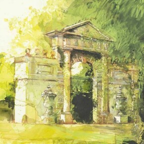 David Tress, Inigo Jones at Chiswick, 2012,
Mixed media/paper, 59 x 80 cm
