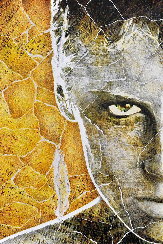 Val d’Off, Betrayal, Mixed Media on Canvas, 28" x 20"