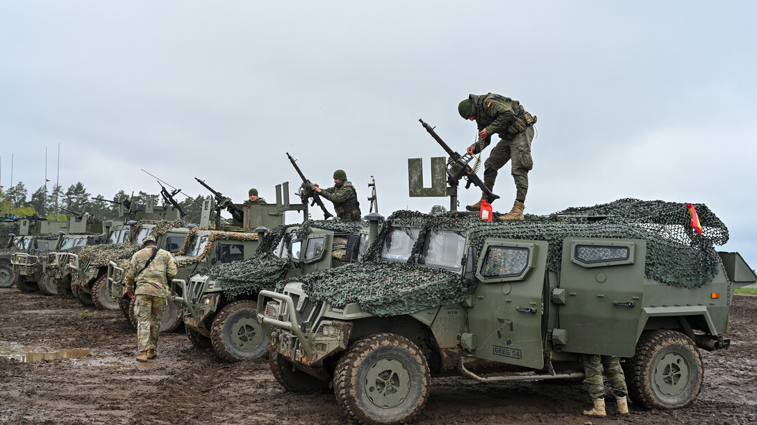 Spanish Armed Forces soldiers prepare weapon systems during Saber Strike 24 at Bemowo Piskie Training Area, Poland, April 17, 2024. Defender is a U.S. European Command scheduled, U.S.