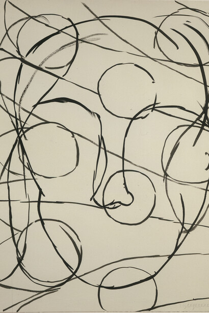 Marie-Claude Bugeaud, Nuits d’été (détails), 1998, Encre de Chine sur papier Ingres 63 x 48,5 cm © DR Marie-Claude Bugeaud Photo : Jacques Faujour