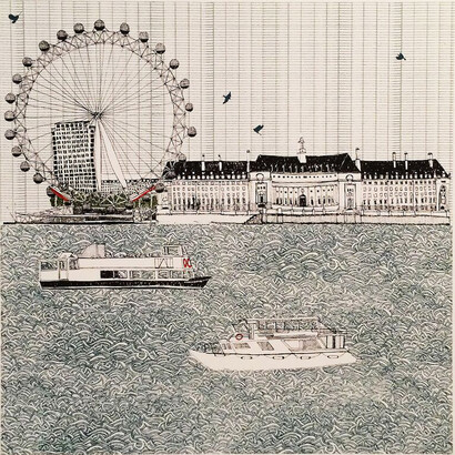 Clare Halifax, Eye Eye London, Silk Screen Print,
25 x 27 cm