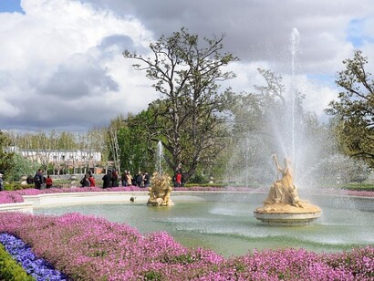 Fuente en los jardines del Palacio Real de Aranjuez, Madrid