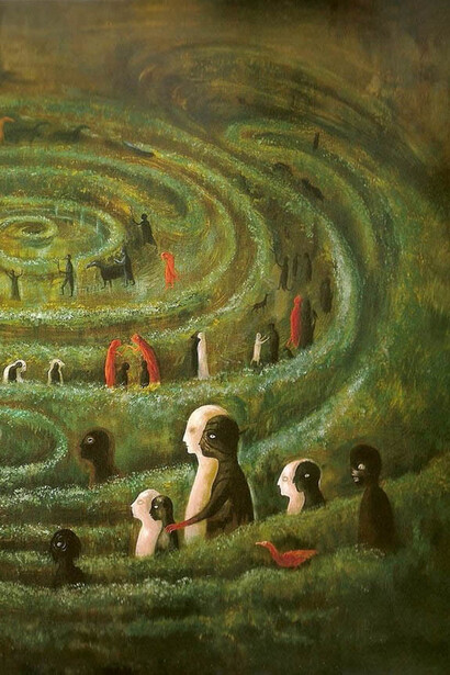 Leonora Carrington, The Labyrinth (detalle)