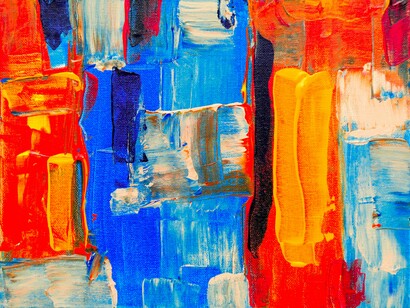 Pintura abstrata. O que eu entendo com certa obra não quer dizer que seja igual para os demais, o bom, é a possibilidade de cada qual entender um significado que faça lhe faça mais sentido