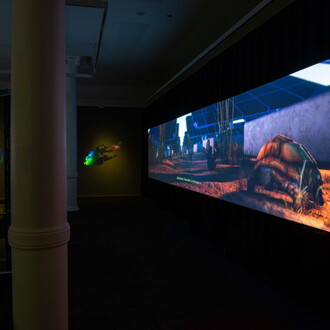 Here comes the sun. Art, énergie et intelligence naturelle, vue de l'exposition. Avec l'aimable autorisation de Cercle Cité