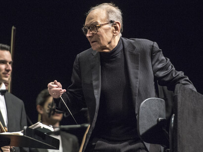 Ennio Morricone en la Festhalle Frankfurt, 2015, Alemania. A veces, con que la música estimule nuestra imaginación es suficiente. Hablo del importantísimo efecto que la música tiene en nuestras experiencias cinematográficas