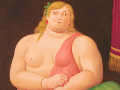 Fernando Botero, Nudo, Donna in abito rosso (detail), 2013. Courtesy of Opera Gallery